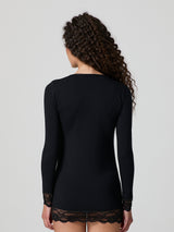 Maglia a maniche lunghe in pizzo