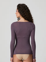 Jadea 4650 maglia mosto in modal e cashmere con scollo a V in pizzo