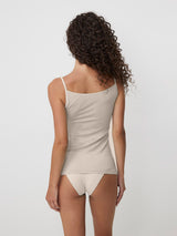 Jadea 4708 top cashmere con pizzo color latte