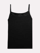 Jadea 4708 top cashmere con pizzo color nero