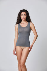 Jadea 4709 canotta con cashmere colore grigio