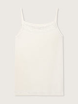 Jadea 4708 top cashmere con pizzo color latte