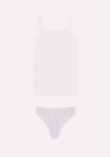 Jadea 4714 Coordinato top e brasiliana cotone e pizzo seta serie Persefone