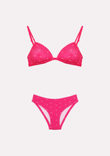 Jadea 4718 Coordinato triangolo e slip in cotone fucsia serie Teia