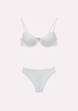 Jadea 4719 Coordinato reggiseno brasiliana a costine lattementa serie Ecate