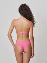 Jadea 4727 Coordinato triangolo e slip cotone a fantasia fucsia serie Asteria