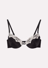 Jadea 4731 reggiseno push-up con pizzo floreale colore nero serie Calliope