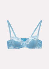 Jadea 4732 reggiseno balconcino con pizzo floreale colore giada serie Calliope