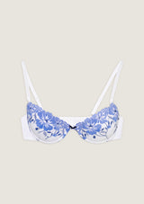 Jadea 4734 reggiseno push-up in pizzo floreale bianco serie Esperia
