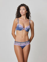 Jadea 4734 reggiseno push-up in pizzo floreale colore mora serie Esperia