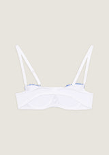 Jadea 4735 reggiseno balconcino in pizzo floreale bianco serie Esperia