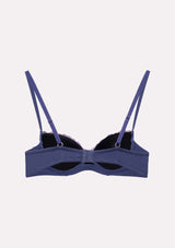 Jadea 4735 reggiseno balconcino in pizzo floreale colore mora serie Esperia