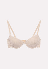 Jadea 4752 reggiseno push-up con pizzo floreale colore avena serie Medea