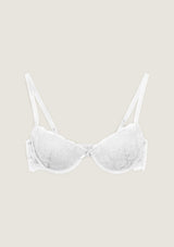 Jadea 4752 reggiseno push-up con pizzo floreale colore bianco serie Medea
