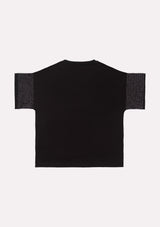 Jadea 4758 t-shirt in cotone con rete laminata colore nero