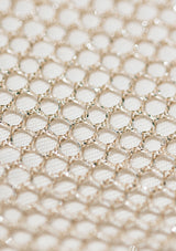 Jadea 4758 t-shirt in cotone con rete laminata colore seta