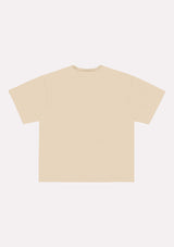 Jadea 4759 t-shirt oversize 100% cotone con stampa frontale colore beige