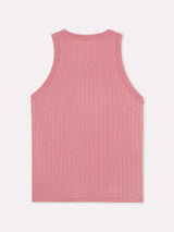 Jadea 4760 canotta a costine a girocollo colore rosa