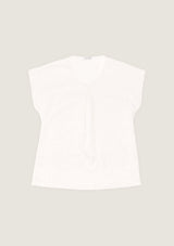 Jadea 4766 t-shirt gessata in cotone con piega centrale colore seta