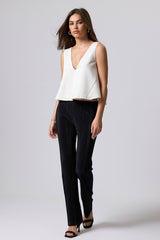 Jadea 4772 pantalone morbido plissettato colore nero