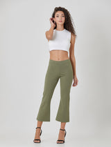 Jadea 4775 leggings capri in cotone elasticizzato colore verde militare
