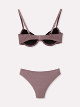 Jadea 4810 coordinato push-up e brasiliana a costine pizzo crepuscolo serie nebula