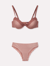 Jadea 4813 coordinato push-up e brasiliana fantasia vichi fango serie vega