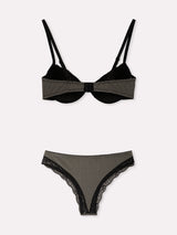 Jadea 4813 coordinato push-up e brasiliana fantasia vichi nero serie vega