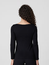 Jadea 4831 maglia effetto velluto e glitter nero