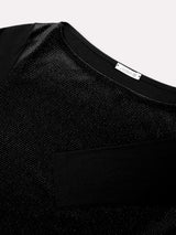 Jadea 4831 maglia effetto velluto e glitter nero