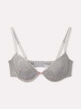 Jadea 4845 push-up con pizzo a contrasto grigio serie eterea