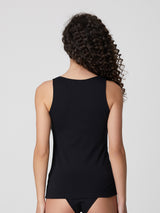 Jadea 4850 coordinato canotta e slip con ricami floreali nero serie rugiada