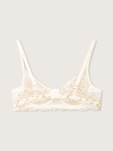 Jadea 4852 balconcino sfoderato in pizzo floreale latte serie alisea