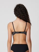 Jadea 4852 balconcino sfoderato in pizzo floreale nero serie alisea