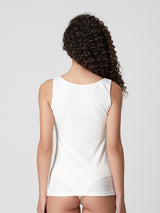 Jadea 4853 coordinato canotta e brasiliana pizzo floreale latte serie alisea