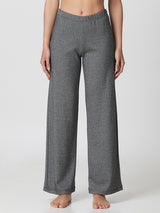 Pantalone svasato in tessuto jacquard