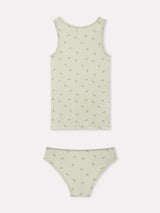 Jadea 4885 coordinato canotta e slip in cotone a costine timo