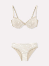 Jadea 4890 coordinato push up e brasiliana floreale avena