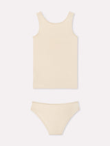 Jadea 4891 coordinato canotta e slip con motivo floreale avena