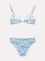 Jadea 4892 coordinato triangolo e slip a fantasia maculata bluette