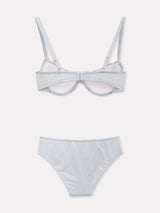 Jadea 4901 coordinato push up e slip in pizzo floreale fiordaliso