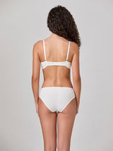Jadea 4901 coordinato push up e slip in pizzo floreale latte