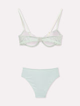 Jadea 4913 coordinato push up e slip in cotone e pizzo tiffany