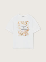T-shirt 100% cotone oversize con stampa
