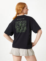 Jadea 4925 t-shirt 100% cotone con scritta e stampa nero
