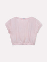 Jadea 4927 maglia in misto lino effetto blusa rosa