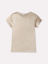 Jadea 4929 maglia effetto seta e retro in cotone crema