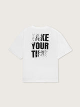 T-shirt oversize con scritte