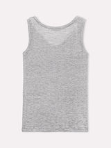 Jadea 4932 canotta a costine in lurex a girocollo argento