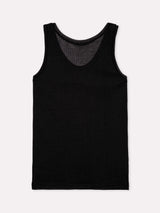 Jadea 4932 canotta a costine in lurex a girocollo nero